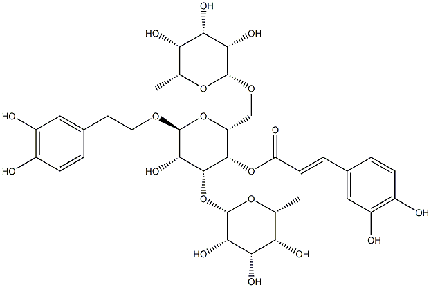 2 3 4 Dihydroxyphenyl Ethyl 3 O 6 O Bis A L Rhamnopyranosyl 4 O E 3 3 4 Dihydroxyphenyl Propenoyl B D Glucopyranoside 81 9