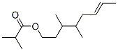 3,4-dimethyloct-6-enyl isobutyrate Structure