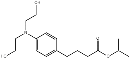 4-[ビス(2-ヒドロキシエチル)アミノ]ベンゼンブタン酸1-メチルエチル 化学構造式
