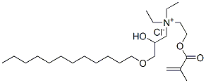 [3-(dodecyloxy)-2-hydroxypropyl]diethyl[2-[(2-methyl-1-oxoallyl)oxy]ethyl]ammonium chloride Structure