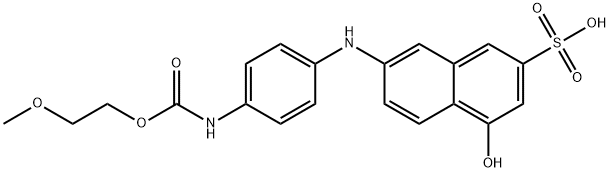 4-hydroxy-7-[[4-[[(2-methoxyethoxy)carbonyl]amino]phenyl]amino]naphthalene-2-sulphonic acid Structure