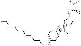 (p-dodecylbenzyl)diethyl[2-[(2-methyl-1-oxoallyl)oxy]ethyl]ammonium chloride Struktur
