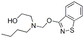 2-[[(1,2-ベンゾイソチアゾール-3-イルオキシ)メチル]ブチルアミノ]エタノール 化学構造式