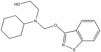 2-[[(1,2-benzisothiazol-3-yloxy)methyl]cyclohexylamino]ethanol Structure