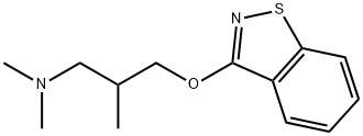 3-(1,2-benzisothiazol-3-yloxy)-N,N,2-trimethylpropylamine  Struktur