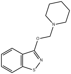 3-(piperidin-1-ylmethoxy)-1,2-benzisothiazole 结构式