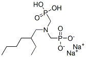 disodium dihydrogen [[(2-ethylhexyl)imino]bis(methylene)]bisphosphonate Struktur