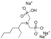 trisodium hydrogen [[(2-ethylhexyl)imino]bis(methylene)]bisphosphonate Structure