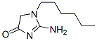 2-amino-1-hexyl-1,5-dihydro-4H-imidazol-4-one Struktur