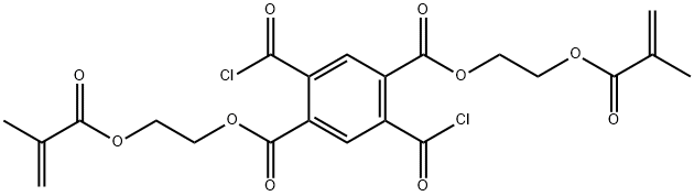 bis[2-[(2-methyl-1-oxoallyl)oxy]ethyl] 2,5-bis(chloroformyl)terephthalate 结构式