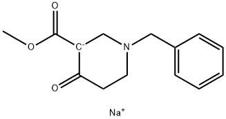 methyl 1-benzyl-4-oxopiperidine-3-carboxylate, sodium salt 结构式