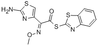 S-benzothiazol-2-yl 2-(2-amino-1,3-thiazol-4-yl)-2-(methoxyimino)thioacetate Struktur