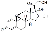 9beta,11beta-epoxy-16alpha,17,21-trihydroxypregna-1,4-diene-3,20-dione 结构式