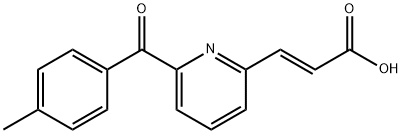 (E)-3-[6-(p-toluoyl)-2-pyridyl]acrylic acid 结构式