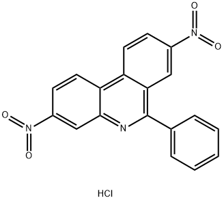 3,8-ジニトロ-6-フェニルフェナントリジン・塩酸塩 化学構造式