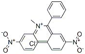 5-メチル-3,8-ジニトロ-6-フェニルフェナントリジン-5-イウム・クロリド 化学構造式