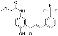 2-(dimethylamino)-N-[4-hydroxy-3-[1-oxo-3-[3-(trifluoromethyl)phenyl]allyl]phenyl]acetamide Structure