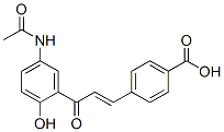 4-[3-(5-acetamido-2-hydroxyphenyl)-3-oxo-propen-1-yl]benzoic acid 结构式