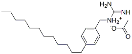 [(4-dodecylphenyl)methyl]guanidinium monoacetate Structure
