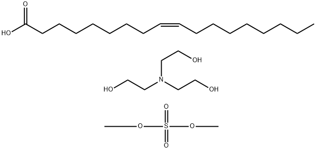 9-Octadecenoic acid (Z)-, reaction products with triethanolamine, di-Me sulfate-quaternized  Structure