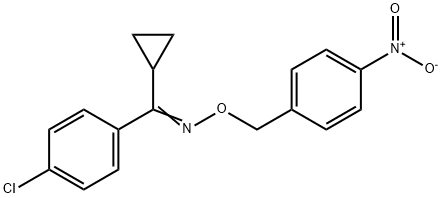 (4-CHLOROPHENYL)(CYCLOPROPYL)METHANONE O-(4-NITROBENZYL)OXIME Structure