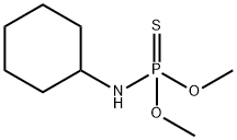 N-シクロヘキシルホスホルアミドチオ酸O,O-ジメチル 化学構造式