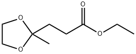 3-(2-甲基-1,3-二氧戊环-2-基)丙酸乙酯 结构式