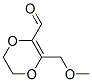 1,4-Dioxin-2-carboxaldehyde, 5,6-dihydro-3-(methoxymethyl)- (9CI) Structure