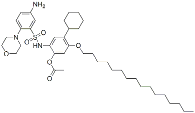 N-(2-Acetoxy-5-cyclohexyl-4-hexadecyloxyphenyl)-2-morpholino-5-amino-benzenesulfonamide Structure