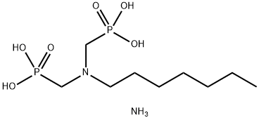 triammonium hydrogen [(heptylimino)bis(methylene)]bisphosphonate  Struktur