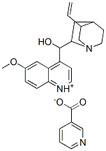 (8alpha,9R)-9-hydroxy-6'-methoxycinchonanium nicotinate Structure