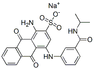 sodium 1-amino-9,10-dihydro-4-[[3-[[(1-methylethyl)amino]carbonyl]phenyl]amino]-9,10-dioxoanthracen-2-sulphonate Structure