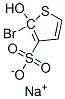 sodium 2-bromo-alpha-hydroxythiophene-3-sulphonate 结构式