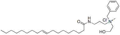 benzyl(2-hydroxyethyl)methyl[3-[(1-oxooctadec-9-enyl)amino]propyl]ammonium chloride 结构式