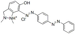 6-hydroxy-1,2-dimethyl-7-[[4-(phenylazo)phenyl]azo]-1H-indazolium chloride Structure