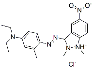 3-[[4-(ジエチルアミノ)-2-メチルフェニル]アゾ]-1,2-ジメチル-5-ニトロ-1H-インダゾール-2-イウム・クロリド 化学構造式