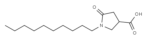 1-decyl-5-oxopyrrolidine-3-carboxylic acid Struktur