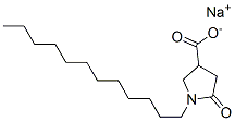 1-ドデシル-5-オキソ-3-ピロリジンカルボン酸ナトリウム 化学構造式
