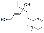 4-エチル-6-(2,6,6-トリメチル-2-シクロヘキセン-1-イル)-2-ヘキセン-1,4-ジオール 化学構造式