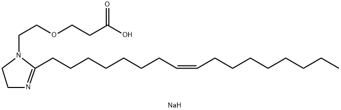 sodium (Z)-3-[2-[2-(heptadec-8-enyl)-4,5-dihydro-1H-imidazol-1-yl]ethoxy]propionate  Struktur