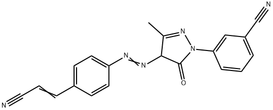 3-[4-[[4-(2-cyanovinyl)phenyl]azo]-4,5-dihydro-5-oxo-1H-pyrazol-1-yl]-m-toluonitrilei Struktur