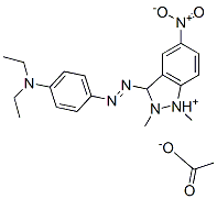 3-[[4-(diethylamino)phenyl]azo]-1,2-dimethyl-5-nitro-1H-indazolium acetate 结构式