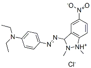3-[[4-(ジエチルアミノ)フェニル]アゾ]-1,2-ジメチル-5-ニトロ-1H-インダゾール-2-イウム・クロリド 化学構造式