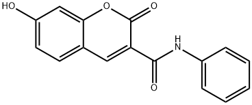 7-hydroxy-2-oxo-N-phenyl-2H-1-benzopyran-3-carboxamide 结构式