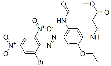 methyl N-[5-(acetylamino)-4-[(2-bromo-4,6-dinitrophenyl)azo]-2-ethoxyphenyl]beta-alaninate 结构式