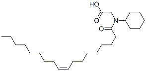 (Z)-N-cyclohexyl-N-(1-oxo-9-octadecenyl)glycine Structure