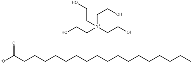 2-ヒドロキシ-N,N,N-トリス(2-ヒドロキシエチル)エタンアミニウム・オクタデカノアート 化学構造式