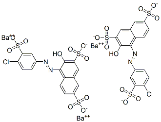 tribarium bis[4-[(4-chloro-3-sulphonatophenyl)azo]-3-hydroxynaphthalene-2,7-disulphonate] Structure