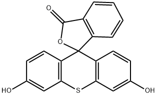 3',6'-ジヒドロキシスピロ[イソベンゾフラン-1(3H),9'-[9H]チオキサンテン]-3-オン 化学構造式