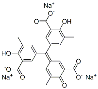 5-[(3-カルボキシ-4-ヒドロキシ-5-メチルフェニル)(3-カルボキシ-5-メチル-4-オキソ-2,5-シクロヘキサジエン-1-イリデン)メチル]-2-ヒドロキシ-3-メチル安息香酸/ナトリウム,(1:x) 化学構造式